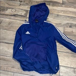 Adidas rain jacket/windbreaker half zip